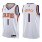 Suns #1 Devin Booker White Swingman Jersey