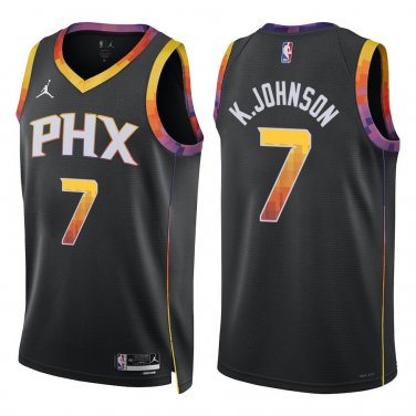 Suns #7 Kevin Johnson Black Statement Swingman Jersey