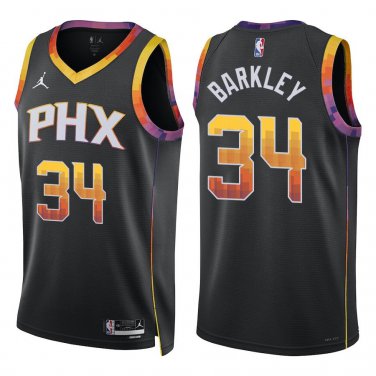 Suns #34 Charles Barkley Black Statement Swingman Jersey