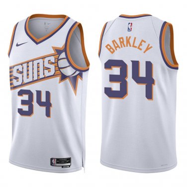 Suns #34 Charles Barkley White New Swingman Jersey