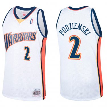 Warriors #2 Brandin Podziemski White Throwback Swingman Jersey