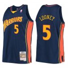 Warriors #5 Kevon Looney Navy Throwback Swingman Jersey