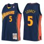 Warriors #5 Kevon Looney Navy Throwback Swingman Jersey
