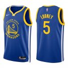 Warriors #5 Kevon Looney Royal Blue Swingman Jersey