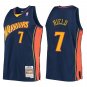 Warriors #7 Buddy Hield Navy Throwback Swingman Jersey