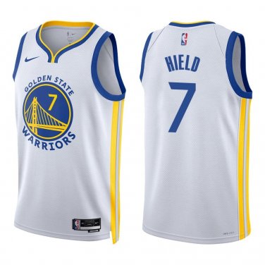 Warriors #7 Buddy Hield White Swingman Jersey