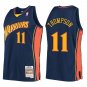 Warriors #11 Klay Thompson Navy Throwback Swingman Jersey