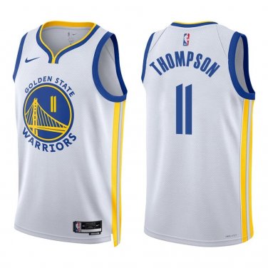 Warriors #11 Klay Thompson White Swingman Jersey