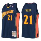 Warriors #21 Quinten Post Navy Throwback Swingman Jersey