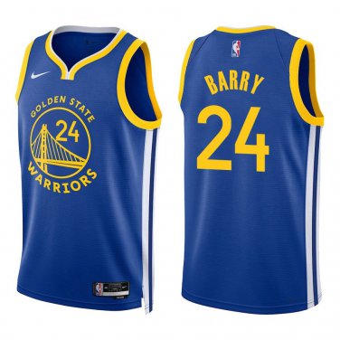 Warriors #24 Rick Barry Royal Blue Swingman Jersey