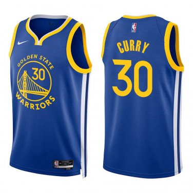 Warriors #30 Stephen Curry Royal Blue Swingman Jersey