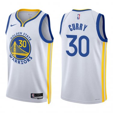 Warriors #30 Stephen Curry White Swingman Jersey