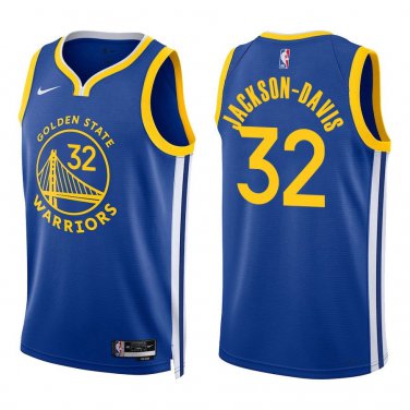 Warriors #32 Trayce Jackson-Davis Royal Blue Swingman Jersey