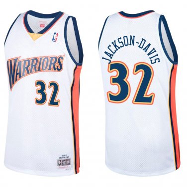 Warriors #32 Trayce Jackson-Davis White Throwback Swingman Jersey