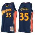 Warriors #35 Kevin Durant Navy Throwback Swingman Jersey