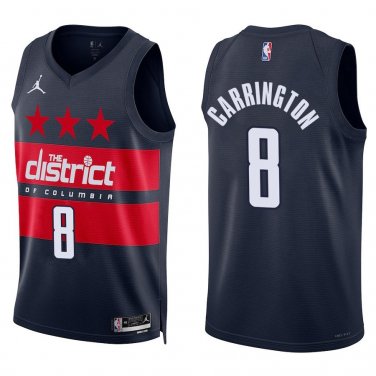 Wizards #8 Carlton Carrington Navy Swingman Jersey