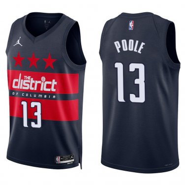 Wizards #13 Jordan Poole Navy Swingman Jersey