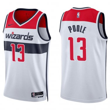 Wizards #13 Jordan Poole White Swingman Jersey