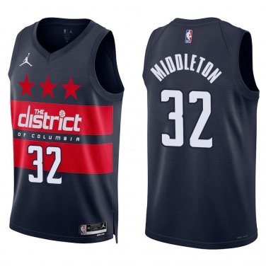 Wizards #32 Khris Middleton Navy Swingman Jersey