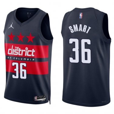 Wizards #36 Marcus Smart Navy Swingman Jersey