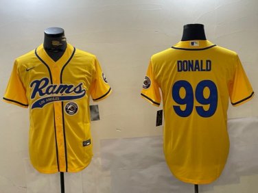 Aaron Donald #99 Los Angeles Rams Stitched Jersey Gold