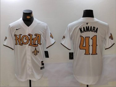 Alvin Kamara #41 New Orleans Saints Stitched Jersey White