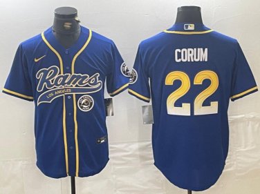 Blake Corum #22 Los Angeles Rams Stitched Jersey Royal