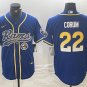 Blake Corum #22 Los Angeles Rams Stitched Jersey Royal