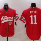 Brandon Aiyuk #11 San Francisco 49ers Stitched Jersey Scarlet