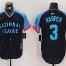 Bryce Harper #3 National League 2024 All-Star Game Limited Player Jersey - Navy