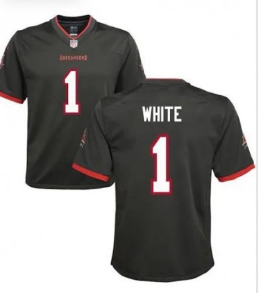 toddler  Buccaneers Uniform #1 Rashaad White Jerseys Pewter Game Limited Shirt