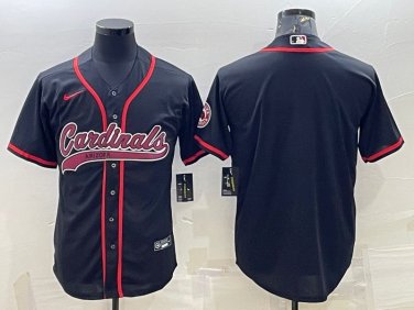 Activewear  Arizona Cardinals Uniform Blank Jerseys Black Baseball CoolBase Shirt
