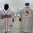 Activewear  Arizona Cardinals Uniform Blank Jerseys White Baseball CoolBase Shirt