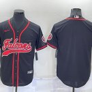 Activewear  Atlanta Falcons Uniform Blank Jerseys Black Baseball CoolBase Shirt