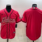 Activewear  Atlanta Falcons Uniform Blank Jerseys Red Baseball CoolBase Shirt