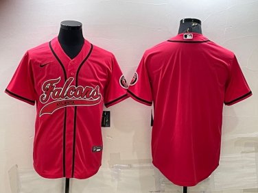 Activewear  Atlanta Falcons Uniform Blank Jerseys Red Baseball CoolBase Shirt
