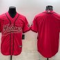 Activewear  Atlanta Falcons Uniform Blank Jerseys Red Baseball CoolBase Shirt