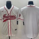 Activewear  Atlanta Falcons Uniform Blank Jerseys White Baseball CoolBase Shirt