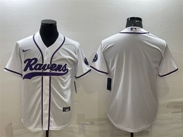 Activewear  Baltimore Ravens Uniform Blank Jerseys White Baseball CoolBase Shirt