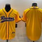 Activewear  Baltimore Ravens Uniform Blank Jerseys Yellow Baseball CoolBase Shirt