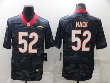 Activewear  Chargers Uniform 52 Khalil Mack Jerseys Camo Fashion Limited Shirt