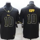 Activewear  LA Rams Uniform #10 Cooper Kupp Jerseys Black Golded Edition Limited Shirt
