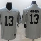 Activewear  Raiders Uniform #13 Hunter Renfrow Jerseys Gray Inverted Limited Shirt