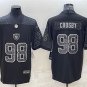 Activewear  Raiders Uniform #98 Maxx Crosby Jerseys Black RFLCTV Limited Shirt