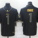 Activewear  Uniform #1 Ja'Marr Chase Jerseys Black Golded Edition Limited Shirt