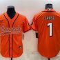 Activewear  Uniform #1 Ja'Marr Chase Jerseys Orange Baseball CoolBase Shirt
