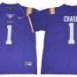 Activewear  Uniform #1 Ja'Marr Chase Jerseys Purple L S U Tigers College Shirt