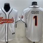 Activewear  Uniform #1 Ja'Marr Chase Jerseys White Baseball CoolBase Shirt