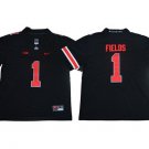 Activewear  Uniform #1 Justin Fields Jerseys Black Ohio Buckeyes College Shirt