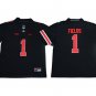 Activewear  Uniform #1 Justin Fields Jerseys Black Ohio Buckeyes College Shirt